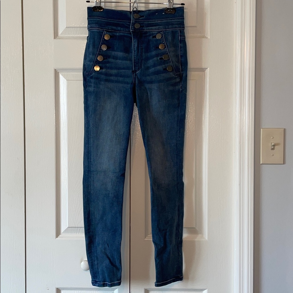 Express Denim Perfect Super High Rise Ankle Legging